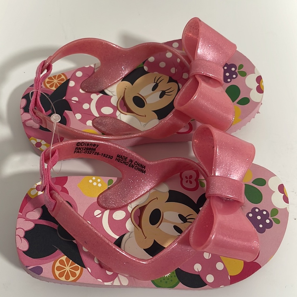 Disney Minnie Mouse Girls Flip Flops